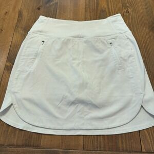 Athleta Fairway 18" Golf Skort Womens Medium White Tennis Stretch Performance